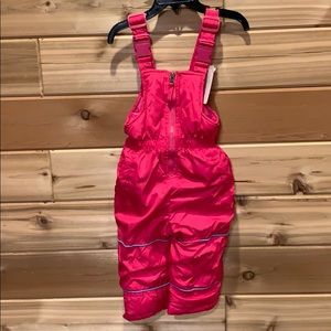 Girl’s Pink Snow Bibs